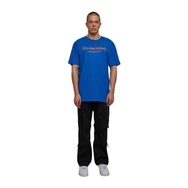 Oversized t-shirt - Upscale Studios - Hustle - Ljusblå - Herr - 100 % bomull