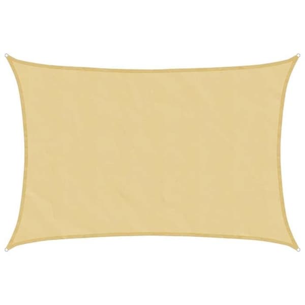 vidaXL Skuggduk sand 3,5x2,5 m 100 % polyester oxford 4000566