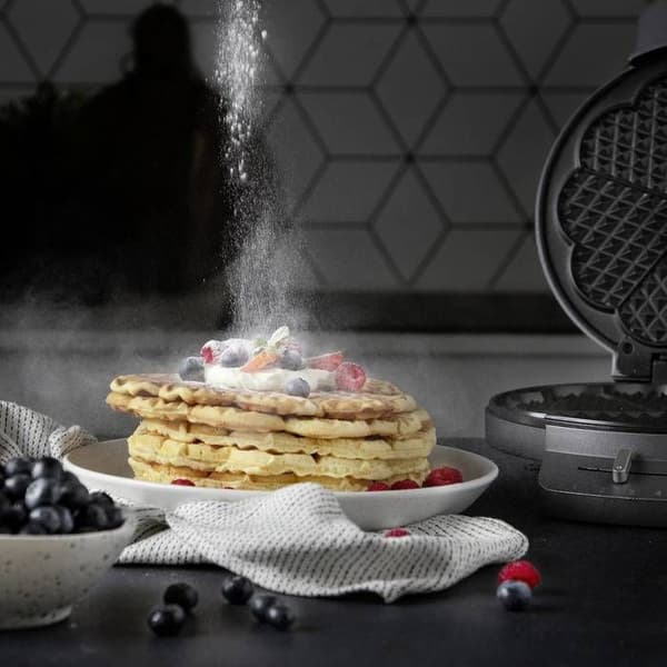 Princess Waffle Maker Deluxe 5 Waffles 1200 W Silver and Black