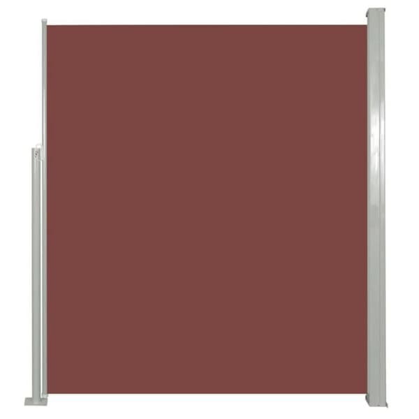 Infällbar sidomarkis - vidaXL - 160 x 300 cm - Brun - Polyester - Stål