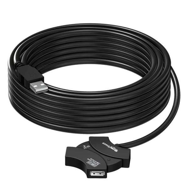 USB-förlängning - Mutecpower - U12402 - 10 meter - 4 portar - Hi-Speed USB 2.0