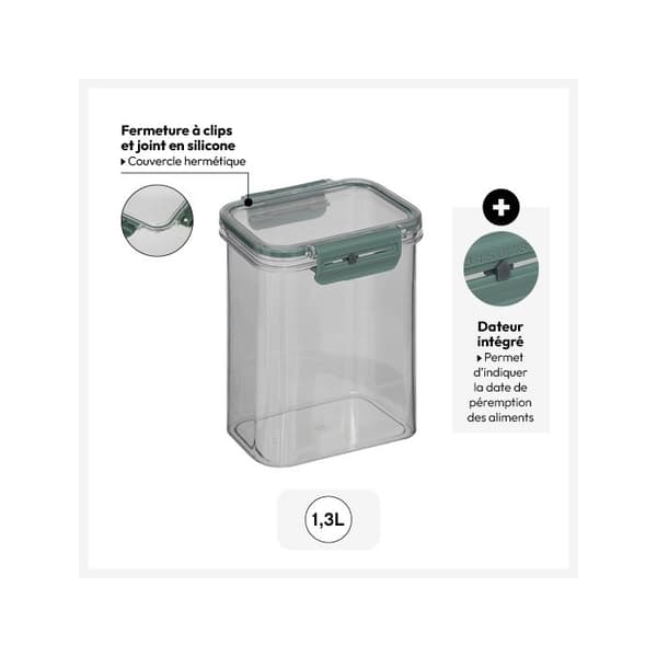 Förvaringslåda "Néo" 1,3L hermetisk - 5 five simply smart