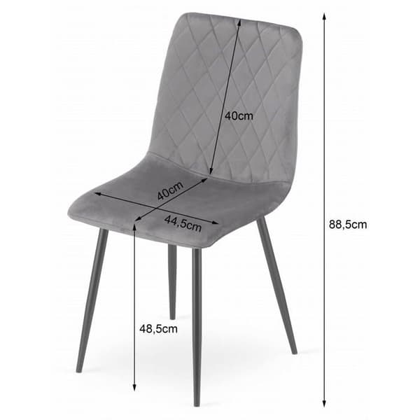 KOMMODE Chaise TURANO - mörkgrön sammet x 1 45x89x53 cm