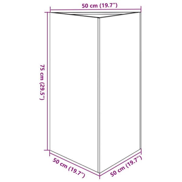 vidaXL Trädgårdsplanterare 2 st svart triangulär 50x43x75 cm stål 851172