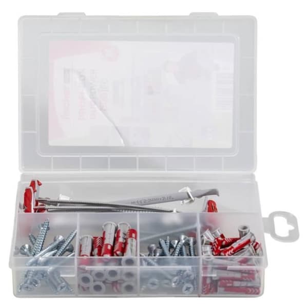 Fischer Dowel set med skruvar PROFI-BOX DUOPOWER-DUOTEC 87st