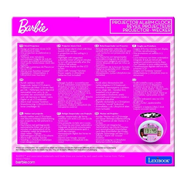 Barbie projektor väckarklocka