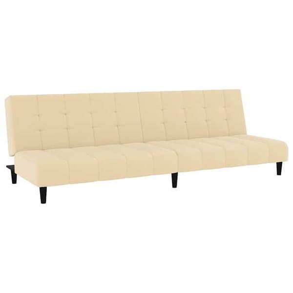 vidaXL 2-sits soffa med sängfunktion i krämfärgad sammet 375772