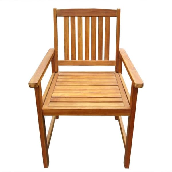 Trädgårdsstolar - vidaXL - Solid Acacia - 2 st - Brun - Hållbar och lätt att rengöra