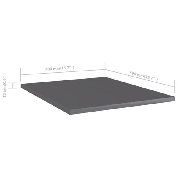 VidaXL Bokhylla Paneler 8 st Blank Grå Konstruerat trä 805201