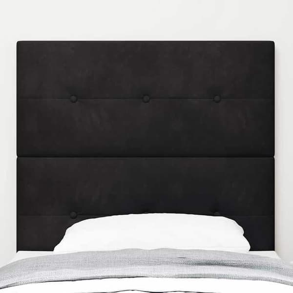 vidaXL Sänggavel Svart 100 cm Sammet 3337817
