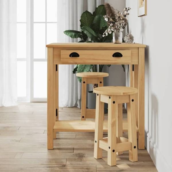 vidaXL Barset 3 delar massiv furu 4005696