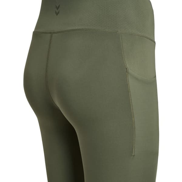 Hög midja leggings dam Hummel Hiit Intensity - djup lichen grön