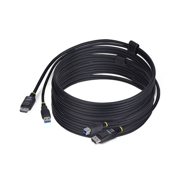 KVM-kabel - STARTECH.COM - 3m - DisplayPort 4K 60Hz - USB 5Gbps - Svart