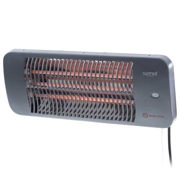 Sunred Lugo 2000W Väggmonterad uteplatsvärmare, kvartsgrå