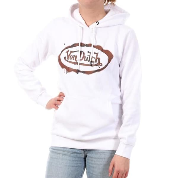 Vit Hoodie Dam Von Dutch Uni Print