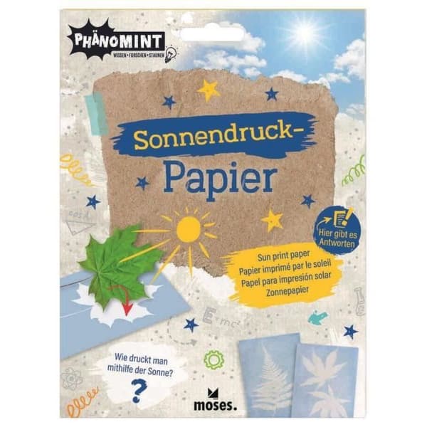 Solpapper - Moses - Junior - 17,8 x 12,9 cm - 10 st - Blå