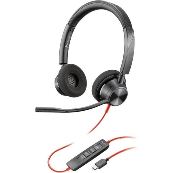 Mikroheadset - Poly - Blackwire 3320 - Trådbunden - Hi-fi stereo - Justerbar