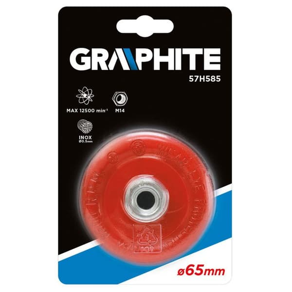 Metallborste - GRAPHITE - 57H585 - 65 mm - INOX - Förstärkt