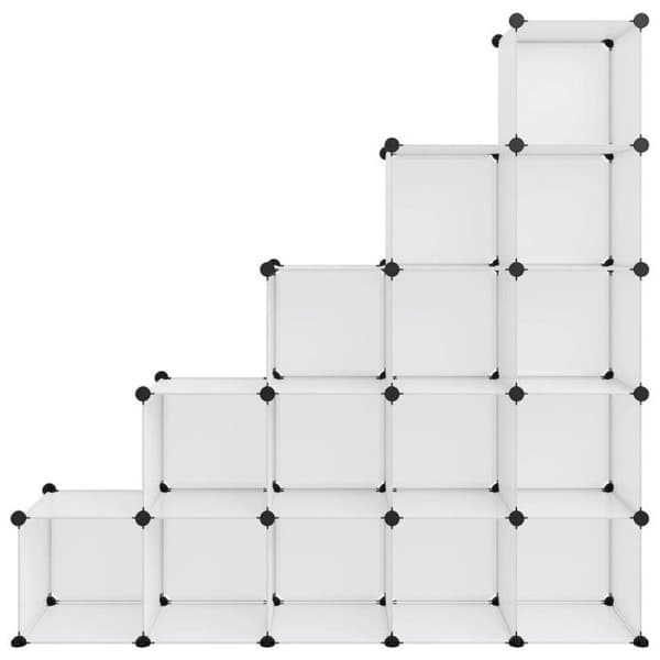 vidaXL Förvaringskuber 15 st Transparent PP 340549