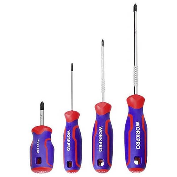 WorkPro 8 delars universellt skruvmejselset PH0, PH1, PH2
