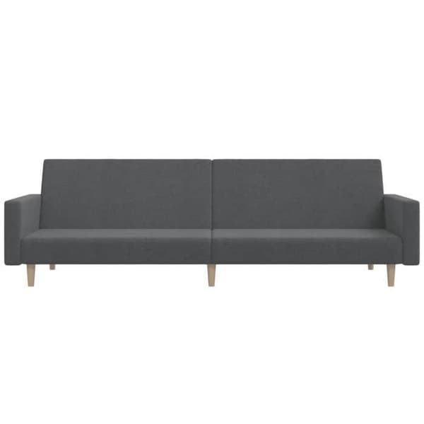 vidaXL 2-sits bäddsoffa ljusgrå tyg 375727