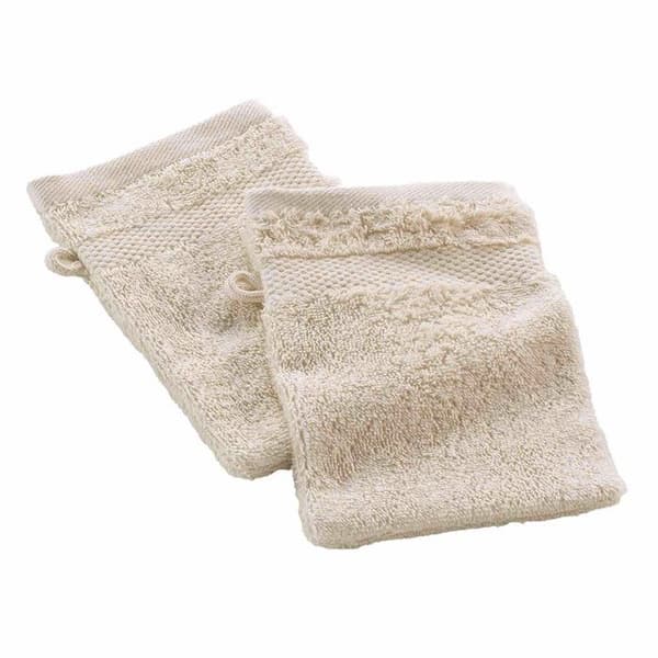 Tvättlappar - Utan märke - Elegance - 15x21 cm - 600 g/m² - 2-pack - Sand