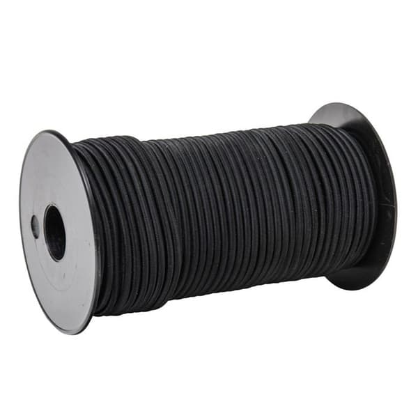 Svart elastisk spännband WERKA PRO rulle 4mm x 50m