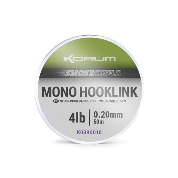 Korum röksköld mono kroklänk 0,28mm - grå/grön - TU