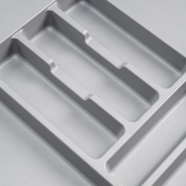 Bestickbricka - Emuca - Optima Universal - 600 mm - Grå plast - Klippbar