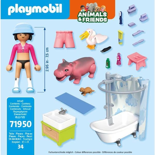 PLAYMOBIL 71950 Djurens badtid