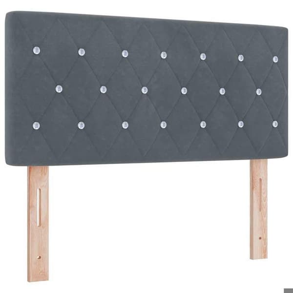 vidaXL Sänggavel Mörkgrå 90 cm Sammet 42007076