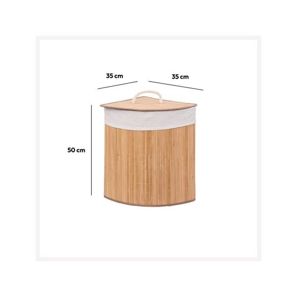 Bambu hörn tvättkorg 48L - 5 five simply smart