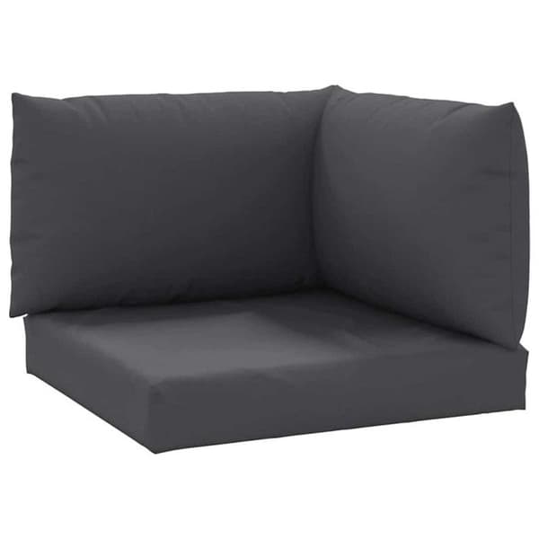 Pallkuddar set om 3 antracit Oxford tyg