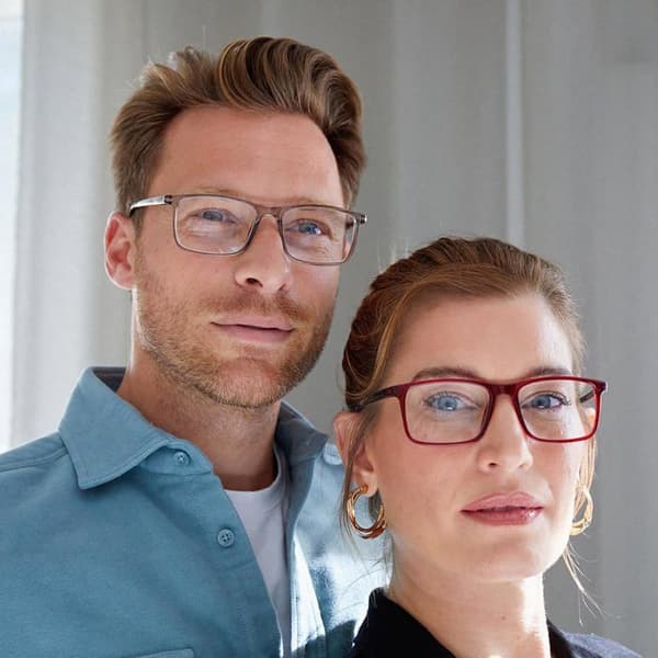 Opulize Pack med 5 unisex läsglasögon stora +1,00 - hållbara rektangulära bågar