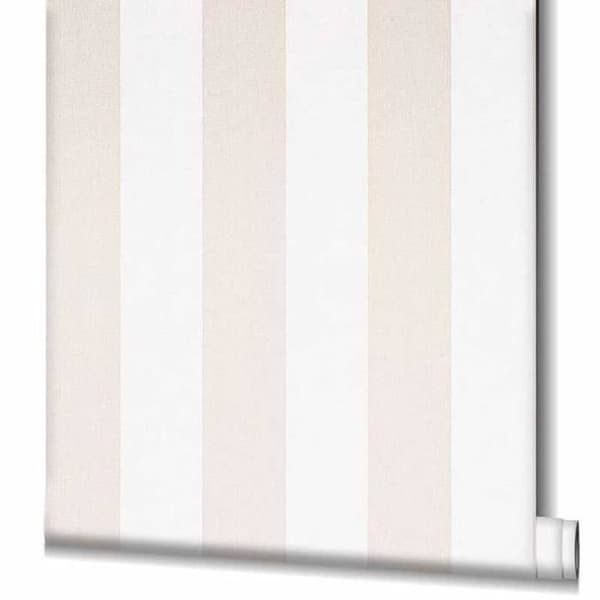 Topchic Tapet Ränder Beige och vit