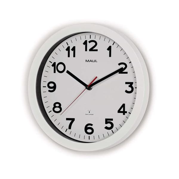 MAULstep - Klocka - kvarts - väggmontering - 30 cm - vit - vit