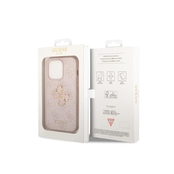 Coque för Apple iPhone 15 Pro Max PU 4G Big Guess Rosa
