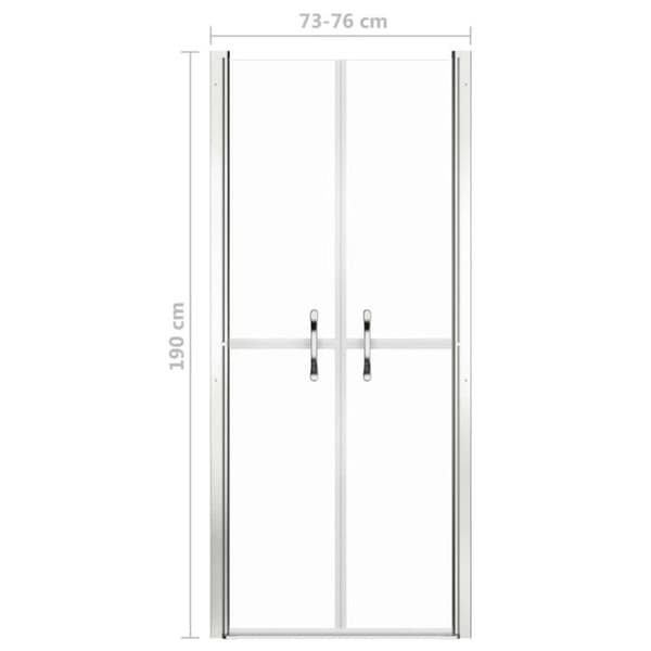 vidaXL Duschdörr ESG Transparent 76x190 cm 148779