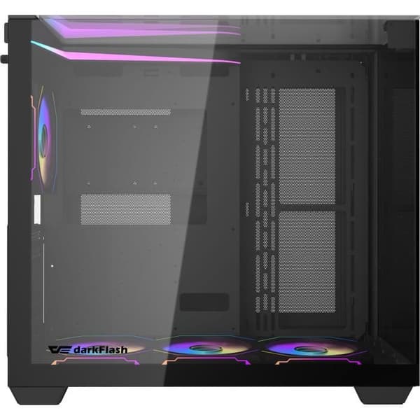 PC-chassi - Darkflash - TH285 Svart - Minitower - ATX-format - 4x120mm A-RGB - Svart
