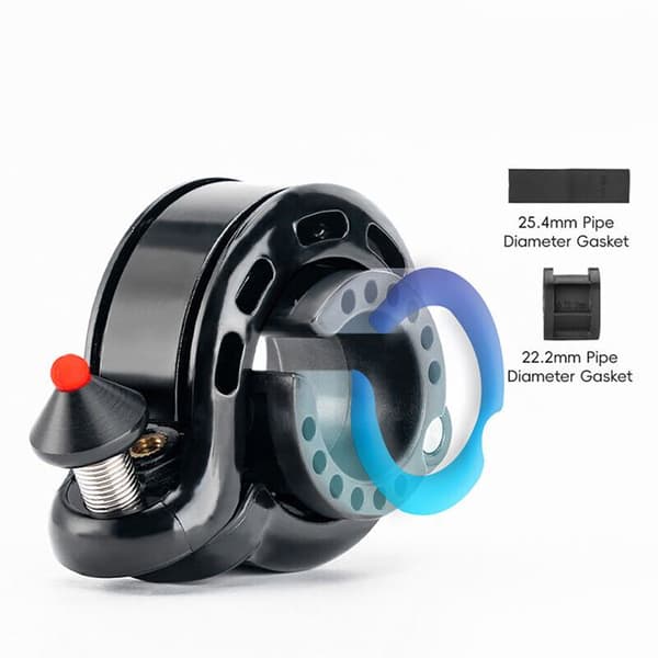 Cykelringklocka i Q-form 100 dB - svart
