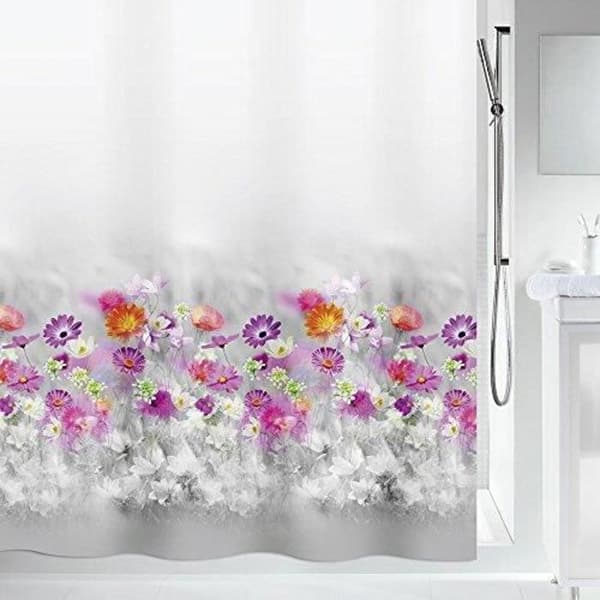 Duschdraperi i polyester SPIRELLA ABELLA 180x200cm grå rosa