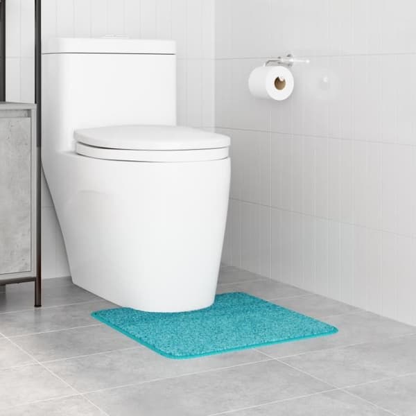 U-formad badmatta Turkos 50x50 cm Polypropylen Halkfri