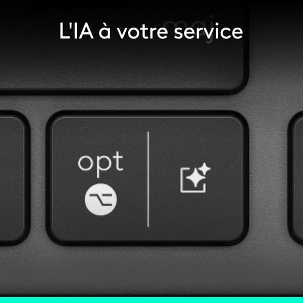 Logitech trådlöst Bluetooth-tangentbord Azerty Signature Slim Solar+ Grafit