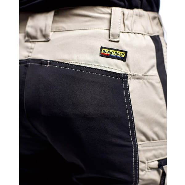 Arbetsbyxor stretch dam Blaklader polycotton - Beige / Svart