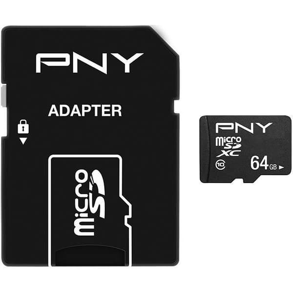 PNY MICROSD 64GB PERFORMANCE PLUS C10 minneskort