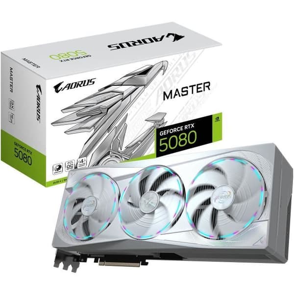 Grafikkort - GIGABYTE - AORUS GeForce RTX 5080 MASTER ICE - 16 GB