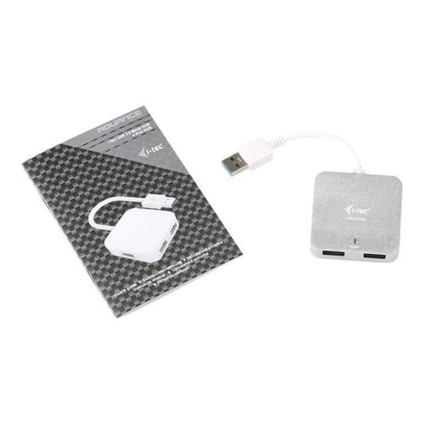 I-tec Metal USB-hubb - 4 USB 3.0-portar - PC, Mac - Grå