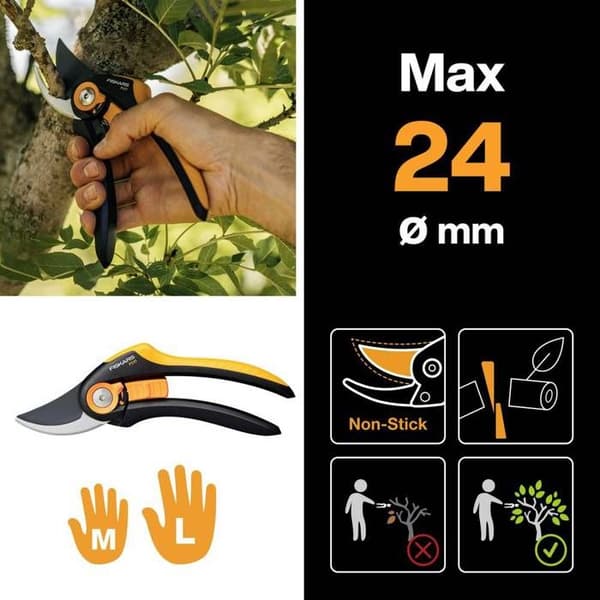 Sécateur - Fiskars - Smartfit Plus - Ergonomisk - Lätt - Härdat blad