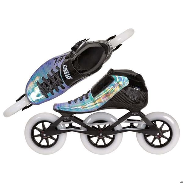 Roller hastighet Powerslide Accel Race Reflekterande 125 - svart/blå