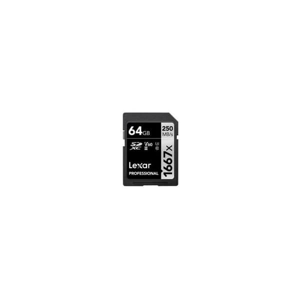 LEXAR SD-kort Pro Silver Series UHS-II 64Go 1667x V60